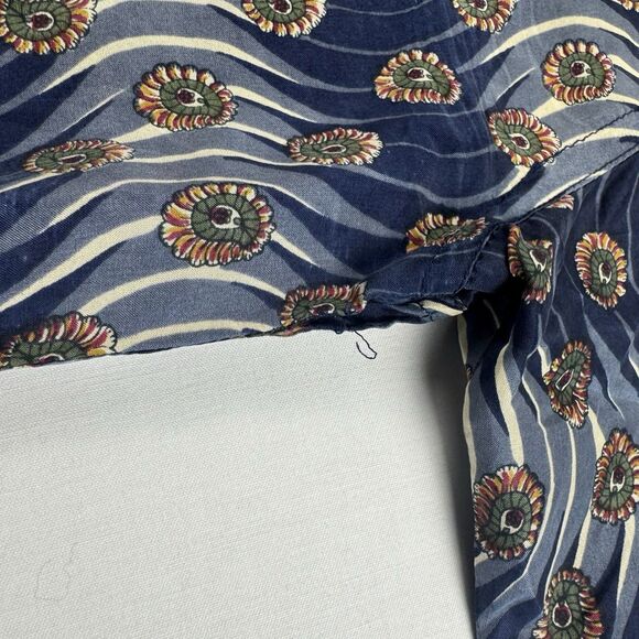 Vintage Robert Stock 100% Silk Floral Pattern Button Down Shirt Mens M - Picture 8 of 8